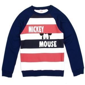 MICKEY Mouse Sweatshirt Red White Blue Lightweight Toddler Sizes 2T & 4T Disney